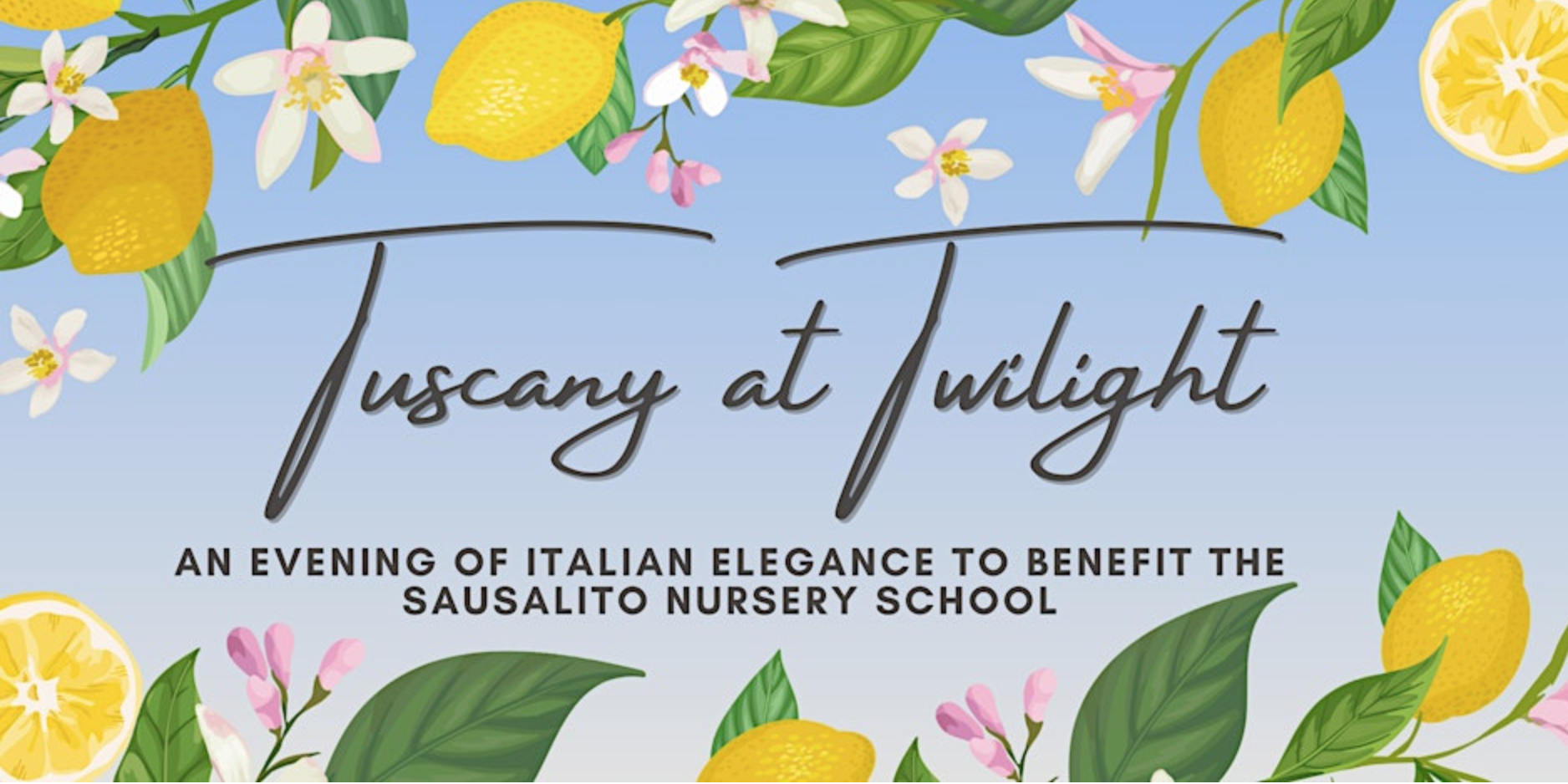 An evening of Italian elegance and giving to benefit the Sausalito Nursery School. Hosted at the Sausalito Woman's Club.